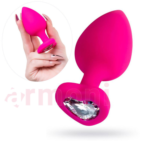 Diamond Heart Silikon Anal Tapa ve Tıkaç Pembe Diamond Heart Silikon Anal Tapa ve Tıkaç Pembe