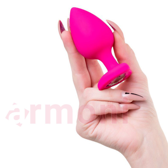 Diamond Heart Silikon Anal Tapa ve Tıkaç Pembe Diamond Heart Silikon Anal Tapa ve Tıkaç Pembe