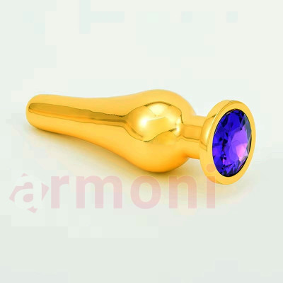 Taşlı Metal Anal Tapa Yumuşaltılmış Oval Uçlu Lazer Kesim Taşlı Metal Anal Tapa Yumuşaltılmış Oval Uçlu Lazer Kesim