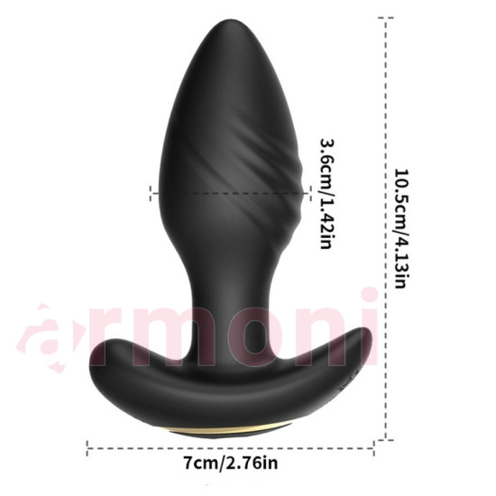 Telefon Kontrollü, Döner Başlı Anal Plug – 10 Modlu, Uzak Erişim Prostat Masaj Telefon Kontrollü, Döner Başlı Anal Plug – 10 Modlu, Uzak Erişim Prostat Masaj