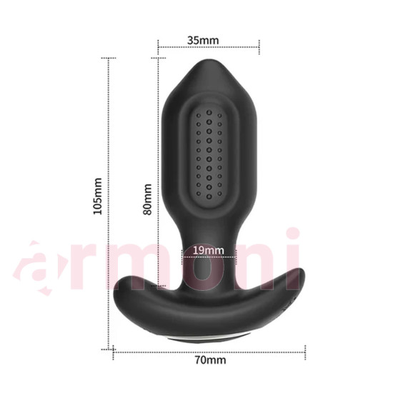 Telefon Kontrollü, Döner Başlı, Titreşimli Anal Tapa – 10 Fonksiyonlu, Uzak Mesafe Kontrol Telefon Kontrollü, Döner Başlı, Titreşimli Anal Tapa – 10 Fonksiyonlu, Uzak Mesafe Kontrol