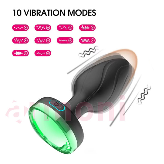 LED Işıklı 9 Renk, Şarjlı, Telefon Kontrollü, Silikon Anal Tapa – Su Geçirmez LED Işıklı 9 Renk, Şarjlı, Telefon Kontrollü, Silikon Anal Tapa – Su Geçirmez