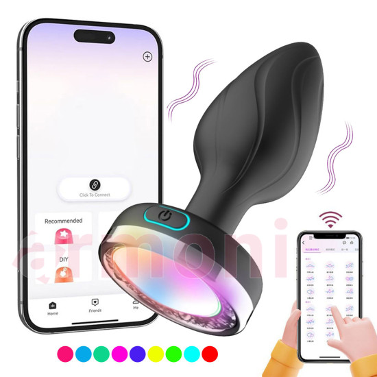 LED Işıklı 9 Renk, Şarjlı, Telefon Kontrollü, Silikon Anal Tapa – Su Geçirmez LED Işıklı 9 Renk, Şarjlı, Telefon Kontrollü, Silikon Anal Tapa – Su Geçirmez