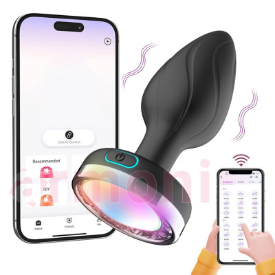 LED Işıklı 9 Renk, Şarjlı, Telefon Kontrollü, Silikon Anal Tapa – Su Geçirmez LED Işıklı 9 Renk, Şarjlı, Telefon Kontrollü, Silikon Anal Tapa – Su Geçirmez