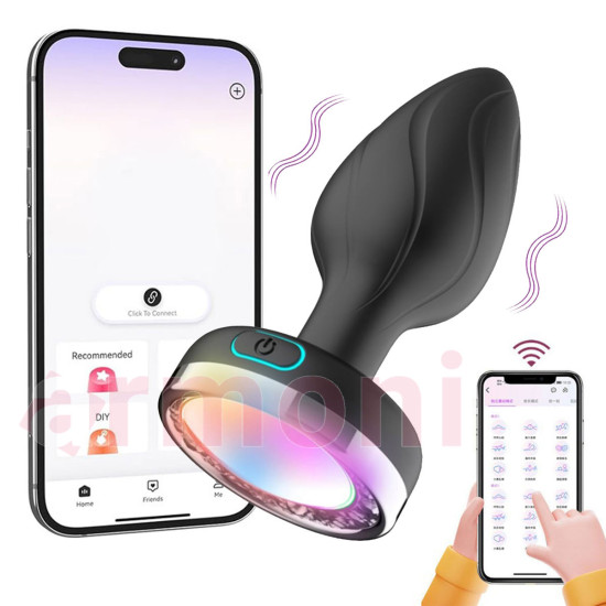 LED Işıklı 9 Renk, Şarjlı, Telefon Kontrollü, Silikon Anal Tapa – Su Geçirmez LED Işıklı 9 Renk, Şarjlı, Telefon Kontrollü, Silikon Anal Tapa – Su Geçirmez