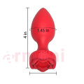Giyilebilir APP Kontrollü, 10 Mod Titreşimli Silikon Anal Plug Kırmız