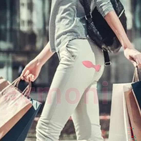 Giyilebilir APP Kontrollü, 10 Mod Titreşimli Silikon Anal Plug Kırmız