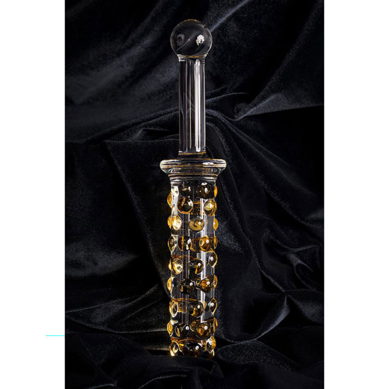 Çift Taraflı Kabartmalı ve Sade Yüzey Vajinal Anal Cam Dildo