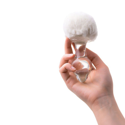 Şeffaf Kuyruklu Cam Anal Tapa ve Anal Tıkaç