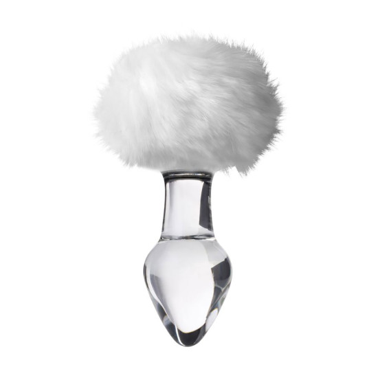 Şeffaf Kuyruklu Cam Anal Tapa ve Anal Tıkaç