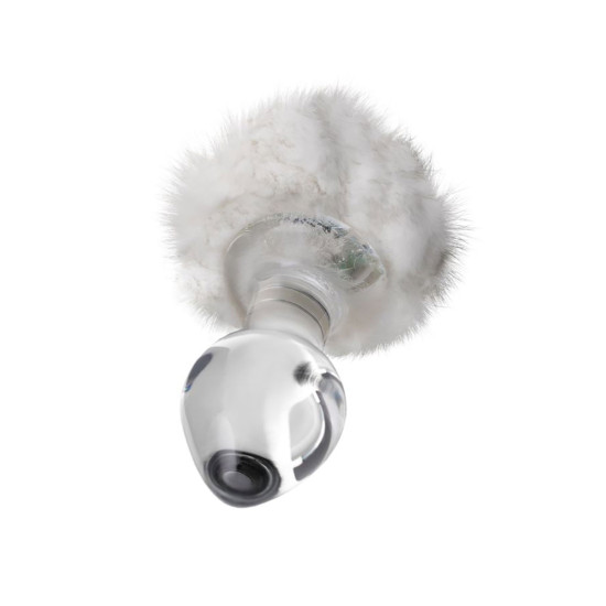 Şeffaf Kuyruklu Cam Anal Tapa ve Anal Tıkaç