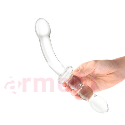 Cam Dildo Glass Romance Yarı Boğumlu