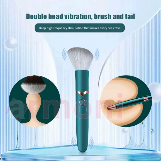Makeup Brush Vibrator 2’si 1 Arada G Noktası ve Klitoral Masaj Aleti Makeup Brush Vibrator 2’si 1 Arada G Noktası ve Klitoral Masaj Aleti