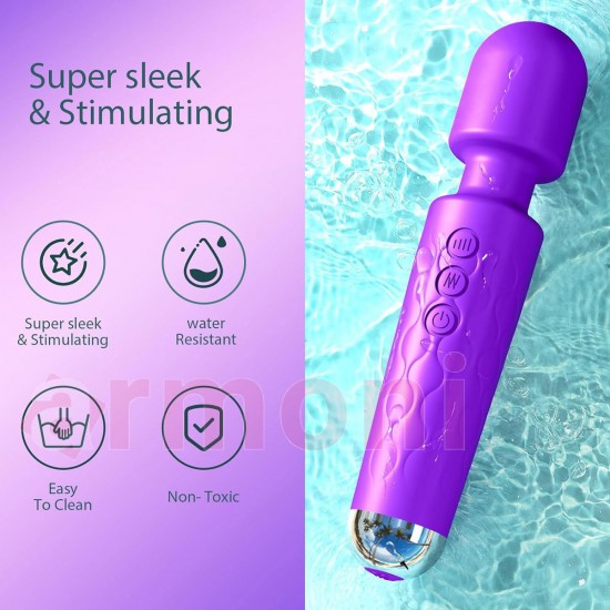 28 Modlu Su Geçirmez Şarjlı Wand Vibratör – Sessiz ve Güçlü Masaj