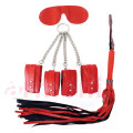 Fetish 3lü Set - Kırbaç, El Ayak 4lü Kelepçe ve Göz Bandı Fetish 3lü Set - Kırbaç, El Ayak 4lü Kelepçe ve Göz Bandı