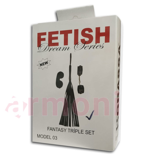 3lü Fetish Set - Kırbaç - Kelepçe - Kapalı Göz Maske 3lü Fetish Set - Kırbaç - Kelepçe - Kapalı Göz Maske