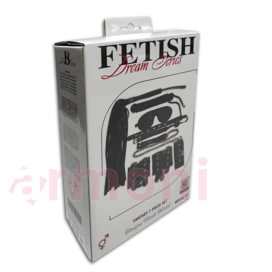 Fetiş Fantezi Serisi 7 Parçalı Lüks Set Siyah Fetiş Fantezi Serisi 7 Parçalı Lüks Set Siyah