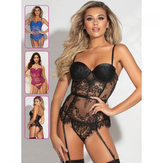 Askılı Dantelli Seksi Jartiyer Takım