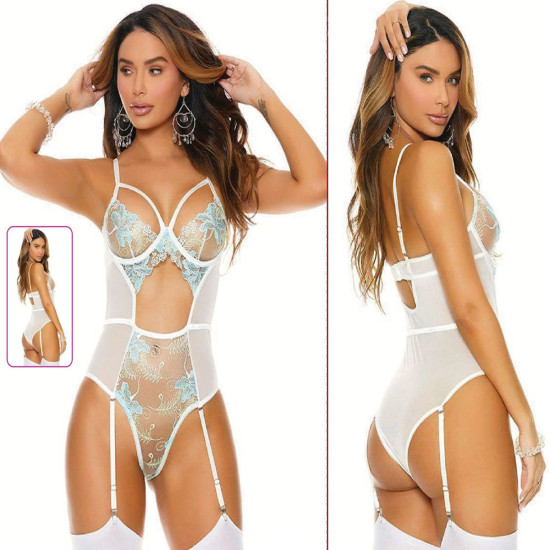 Tül Kumaştan Dantel İşlemeli Jartiyer Takım Tül Kumaştan Dantel İşlemeli Jartiyer Takım