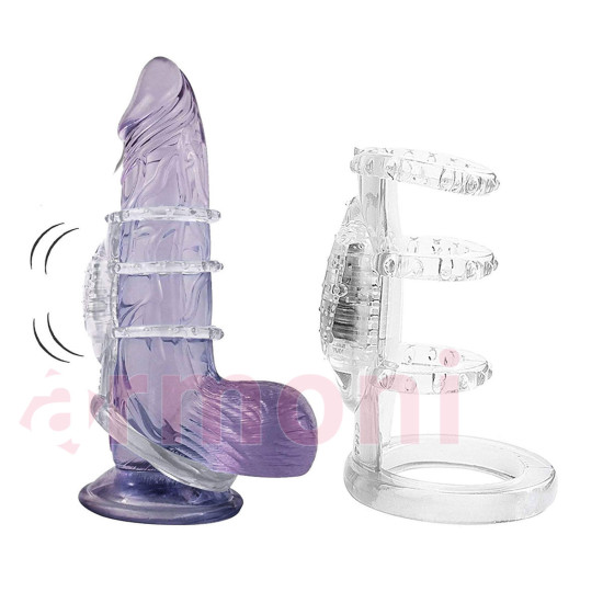 Titreşimli Penis Kafesi ve Orgazm Halkası Titreşimli Penis Kafesi ve Orgazm Halkası