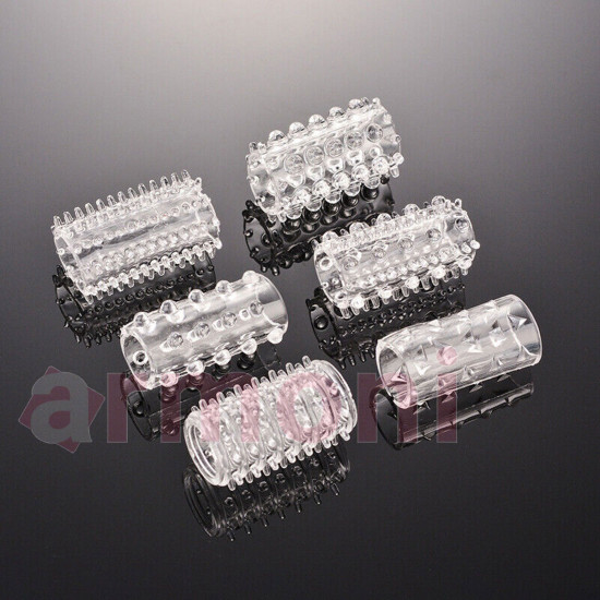 Penis Sleeve Kit Farklı Desenli 7 Adet Ucu Açık Penis Sleeve Kit Farklı Desenli 7 Adet Ucu Açık