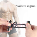 İki Vibratörlü Darbeli Titreşimli Penis Halkası Değiştirilebilir Piller İki Vibratörlü Darbeli Titreşimli Penis Halkası Değiştirilebilir Piller