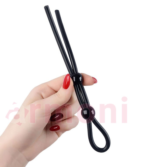 İki boncuklu, Ayarlanabilir Yumuşak Silikon Penis Kementi Riat İki boncuklu, Ayarlanabilir Yumuşak Silikon Penis Kementi Riat