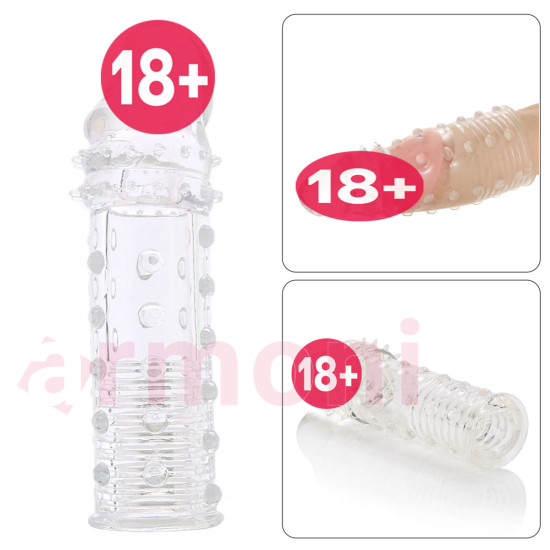 Tırtıklı Uzatmalı Şeffaf Penis Kılıfı Kalınlaştırıcı ve Süre Uzatmalı Tırtıklı Uzatmalı Şeffaf Penis Kılıfı Kalınlaştırıcı ve Süre Uzatmalı