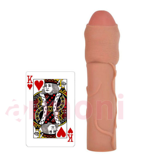 Kalınlaştırıcı ve Uzatıcı, Darbeli Uçtan Titreşimli Natural Penis Kılıfı Kalınlaştırıcı ve Uzatıcı, Darbeli Uçtan Titreşimli Natural Penis Kılıfı