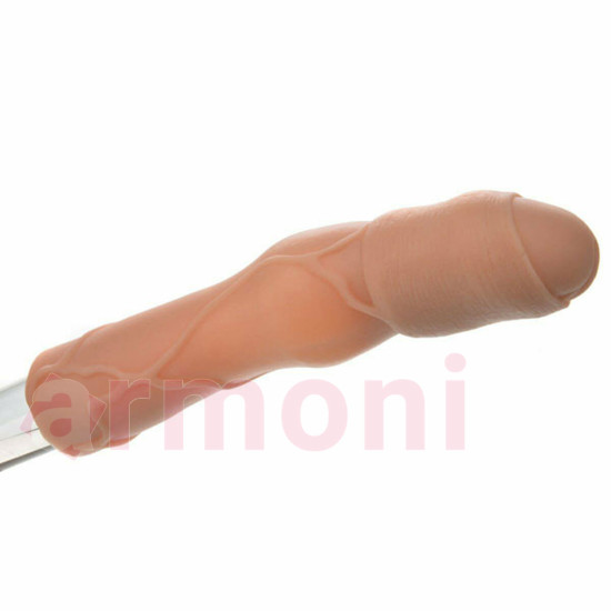 Kalınlaştırıcı ve Uzatıcı, Darbeli Uçtan Titreşimli Natural Penis Kılıfı Kalınlaştırıcı ve Uzatıcı, Darbeli Uçtan Titreşimli Natural Penis Kılıfı