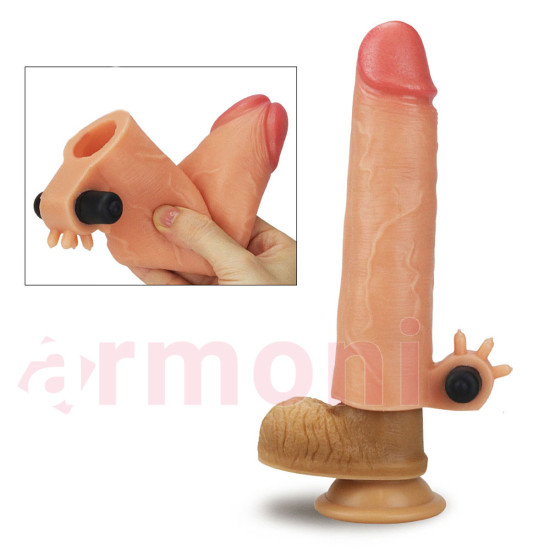 Vücut Isısına Duyarlı, Uzatmalı, Realistik, Titreşimli Penis Kılıfı Vücut Isısına Duyarlı, Uzatmalı, Realistik, Titreşimli Penis Kılıfı