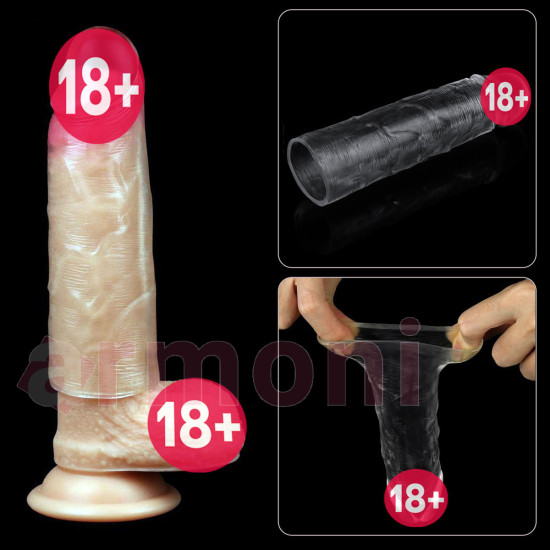Ekstra Uzunluk Kalınlık Uzatmalı Prezervatif Flawless Clear Penis Sleeve Ekstra Uzunluk Kalınlık Uzatmalı Prezervatif Flawless Clear Penis Sleeve