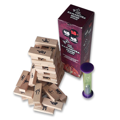 Jenga 48 Parça - Kamasutra Pozisyonlu - Süre Sınırlı Denge Oyunu
