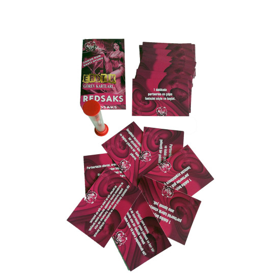 Erotik Görev Kartı Oyunu – Kum Saatli - 50 Kartlı Çift Oyunu