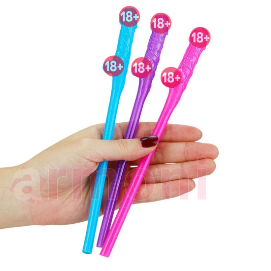 Penis Uçlu Renli Pipet 10 Adet Penis Uçlu Renli Pipet 10 Adet