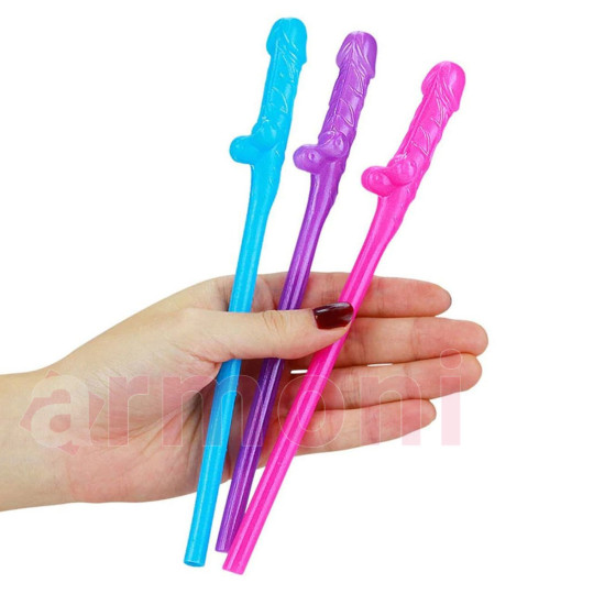 Penis Uçlu Renli Pipet 10 Adet Penis Uçlu Renli Pipet 10 Adet