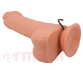 Döner Başlı Titreşimli Realistik Penis – Vantuzlu ve Esnek Yapı