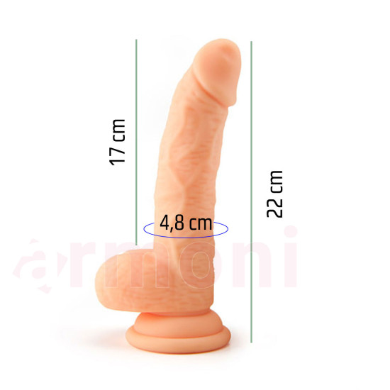 Gerçekçi Dokulu Vantuzlu Çift Katmanlı Realistik Penis Gerçekçi Dokulu Vantuzlu Çift Katmanlı Realistik Penis