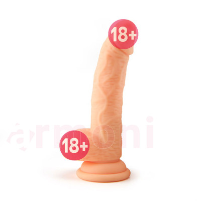 Gerçekçi Dokulu Vantuzlu Çift Katmanlı Realistik Penis