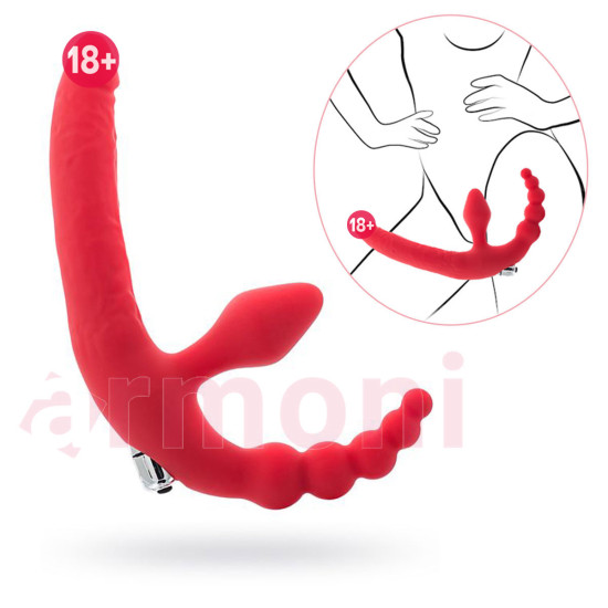 Anatomik Strapon Boğumlu ve Tapa Şeklinde Çift Uçlu Titreşimli Anatomik Strapon Boğumlu ve Tapa Şeklinde Çift Uçlu Titreşimli