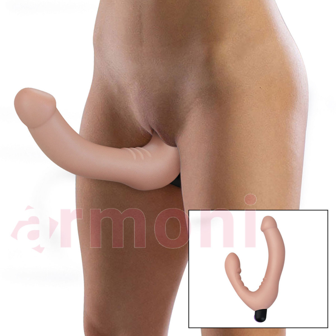 Классный безремневой Страпон с Уникальной Системой Крепления Bend Over Boyfrend Purple