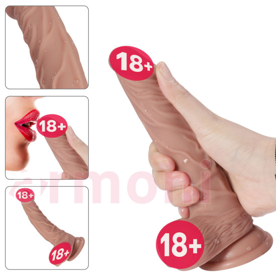 Yumuşak Realistik Penis Vücut Isısına Duyarlı Vantuzlu