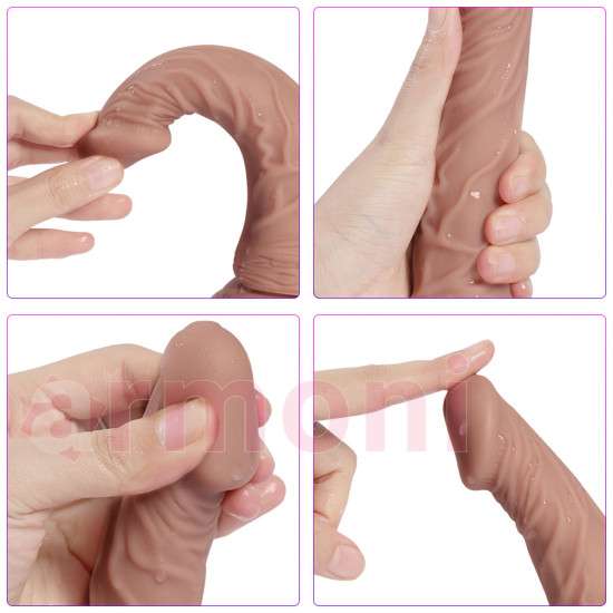 Yumuşak Realistik Penis Vücut Isısına Duyarlı Vantuzlu