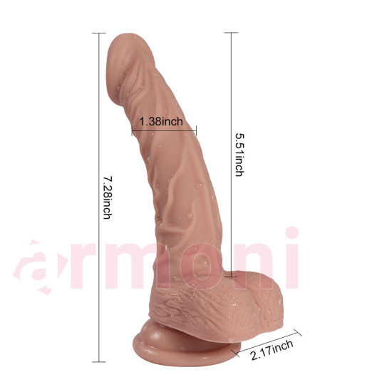 Yumuşak Realistik Penis Vücut Isısına Duyarlı Vantuzlu