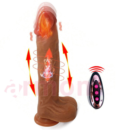 Teleskopik, Isıtmalı, 360° Dönen, 10 Fonksiyon Titreşim, ve Uzaktan kumandalı Realistik Penis Teleskopik, Isıtmalı, 360° Dönen, 10 Fonksiyon Titreşim, ve Uzaktan kumandalı Realistik Penis