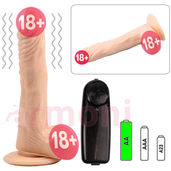 JAMES DEEN Realistic Vibrating Dildo Flesh Oynarbaşlı Vantuzlu Titreşimli JAMES DEEN Realistic Vibrating Dildo Flesh Oynarbaşlı Vantuzlu Titreşimli