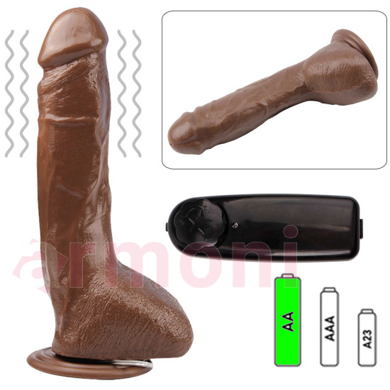 Damarlı Kalın Buyuk Boy Realistik Titreşimli Latin Penis Vantuzlu