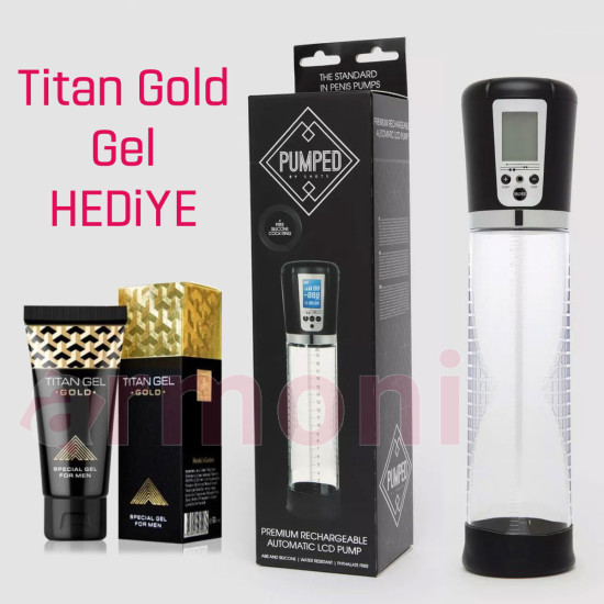 Şarjlı Full Otomatik LCD Penis Pompası Pumped Premium Şarjlı Full Otomatik LCD Penis Pompası Pumped Premium