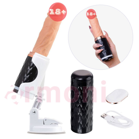 Sekster Sex Machine Uzaktan Kumandalı - Isıtmalı - 7 Mod Titreşim