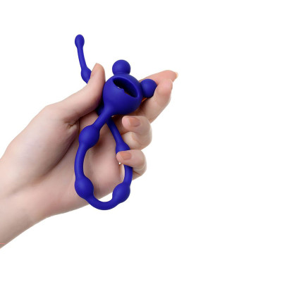 Froggy Minyatür Esnek Alıştırıcı Anal Zincir ve Boncuk Mavi